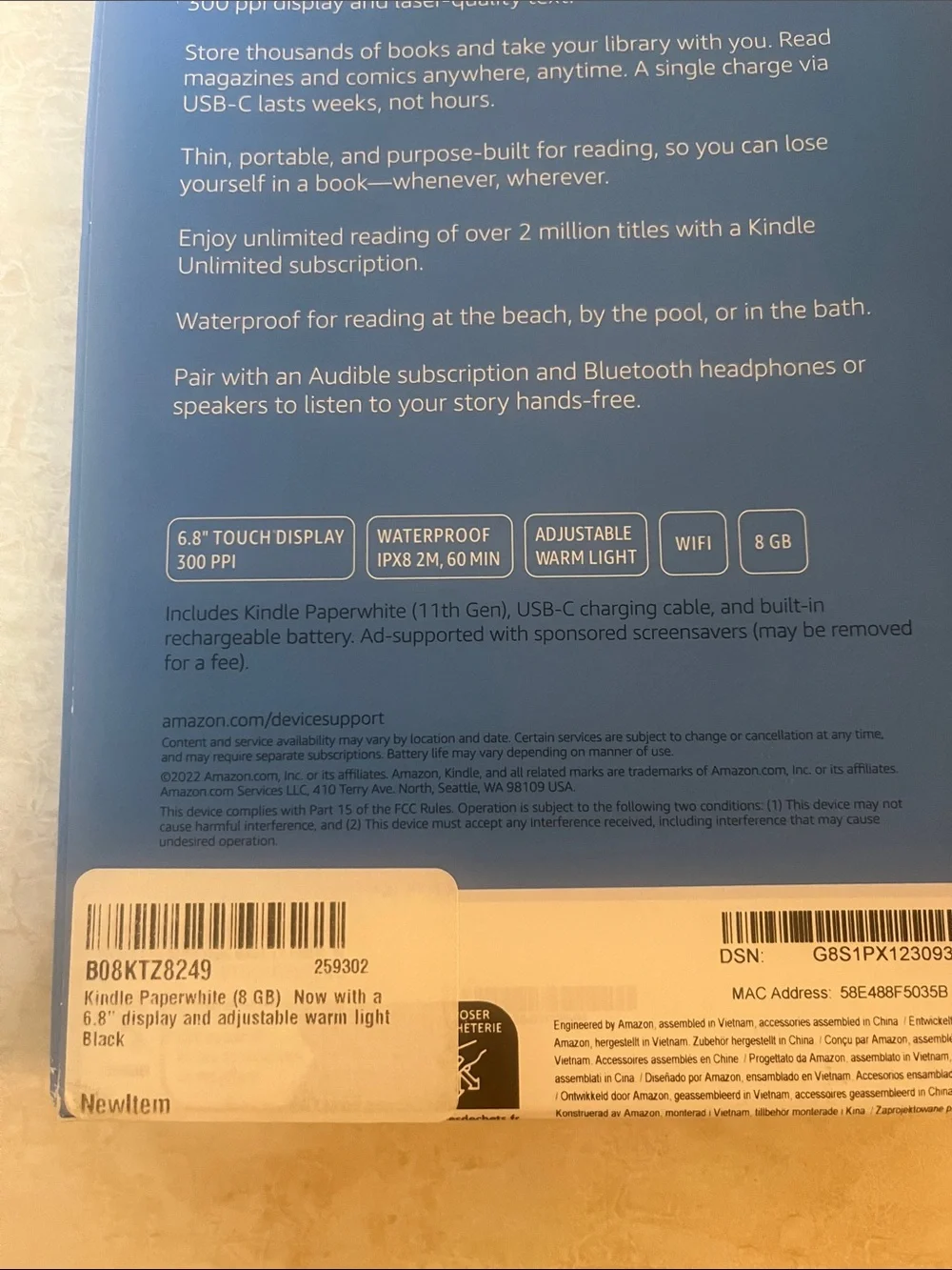 Kindle Paperwhite 8 GB